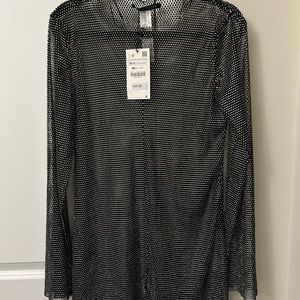 NWT XS-S ZARA Short Dress with Rhinestones